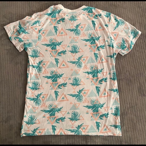 MTL Made To Live Pattern T-Shirt Large Turquoise - Picture 5 of 5